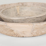 Nikita Set of 2 Large Light-Wash Reclaimed Wood Bowls from Mercana - Luna Furniture