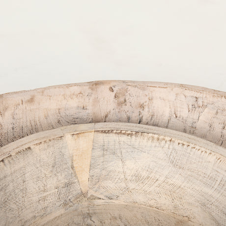 Nikita Set of 2 Large Light-Wash Reclaimed Wood Bowls from Mercana - Luna Furniture