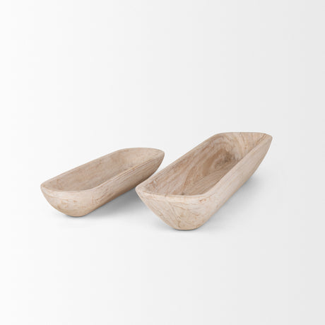 Athena Set of 2 Extra Large Light-Wash Reclaimed Wood Trays from Mercana - Luna Furniture