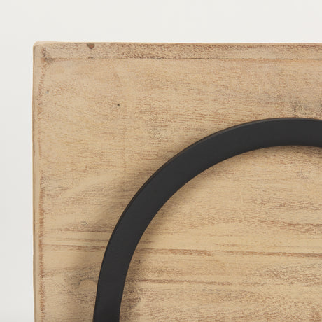 Jadine Set of 2 Beige Wood w/ Black Metal Arch Frames from Mercana - Luna Furniture