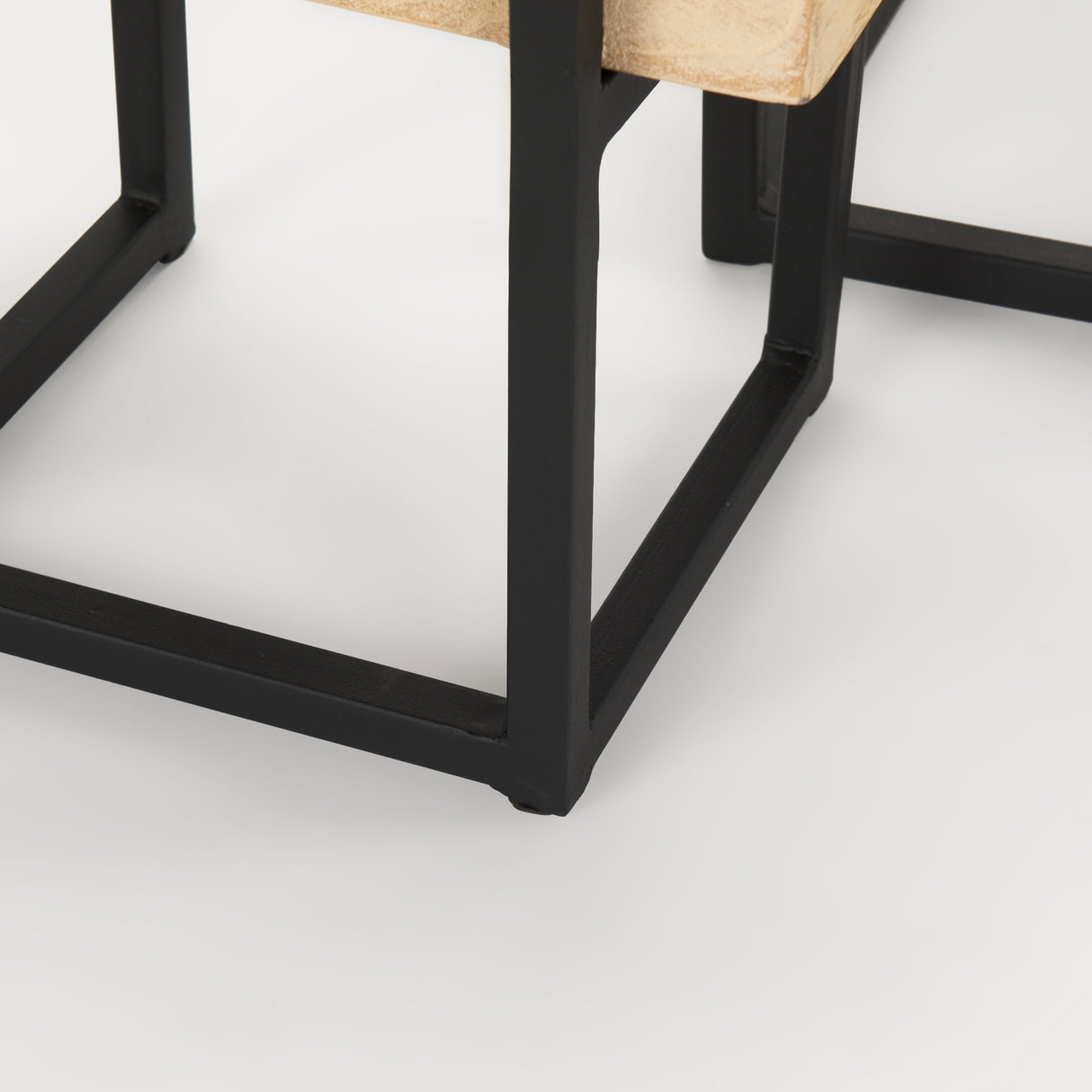 Jadine Set of 2 Beige Wood w/ Black Metal Arch Frames from Mercana - Luna Furniture