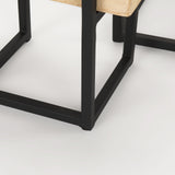 Jadine Set of 2 Beige Wood w/ Black Metal Arch Frames from Mercana - Luna Furniture