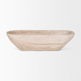 Athena Extra Large Oblong Light-Wash Reclaimed Wood Bowl from Mercana - Luna Furniture