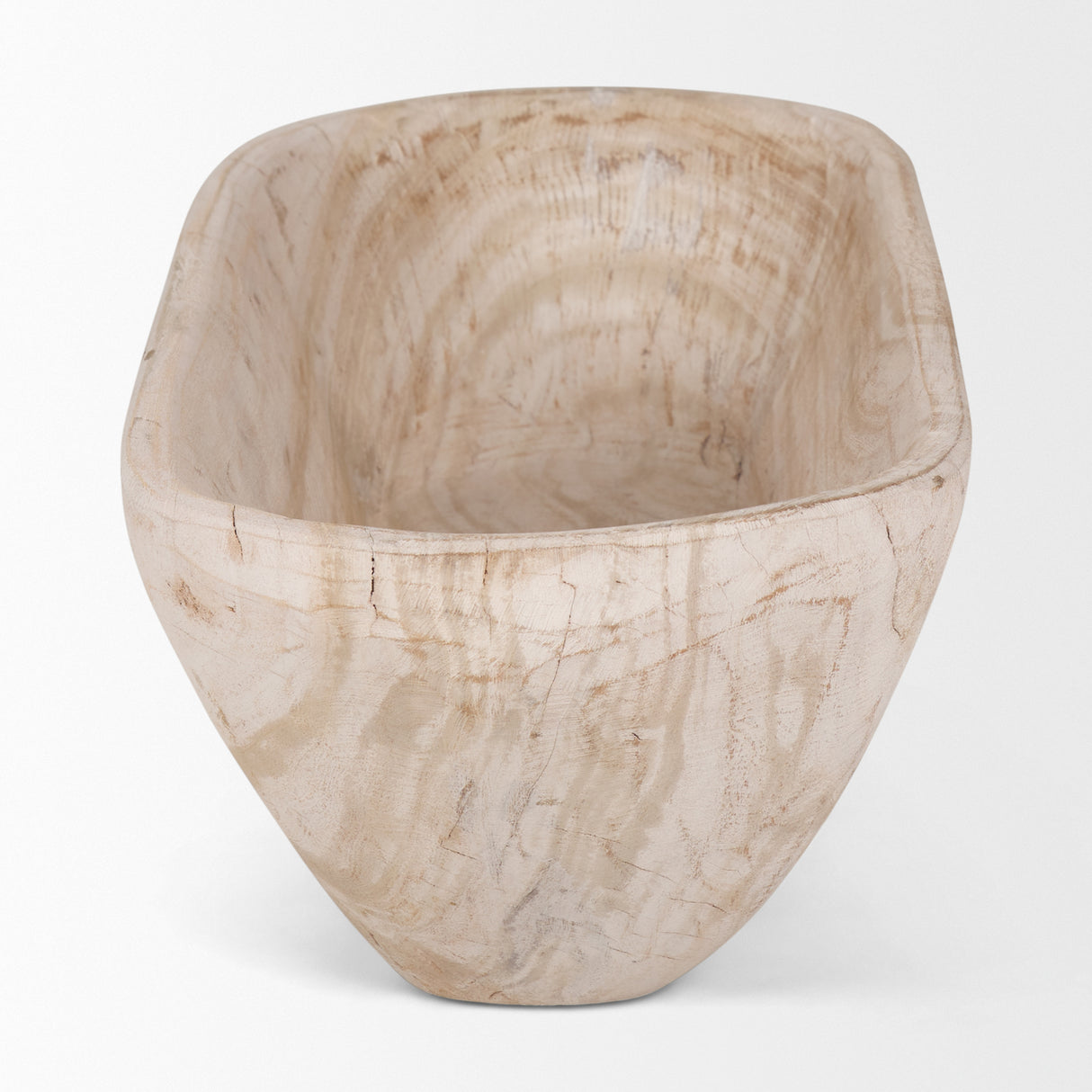 Athena Extra Large Oblong Light-Wash Reclaimed Wood Bowl from Mercana - Luna Furniture