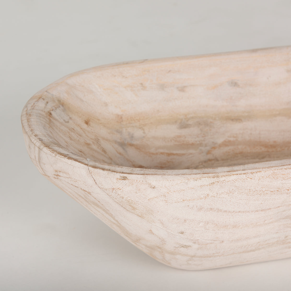 Athena Extra Large Oblong Light-Wash Reclaimed Wood Bowl from Mercana - Luna Furniture