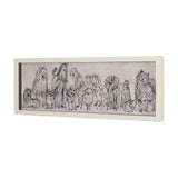 Three Buddies by Mercana Studio a Hand Embellished Textured Framed Art Print Matted under Glass from Mercana - Luna Furniture