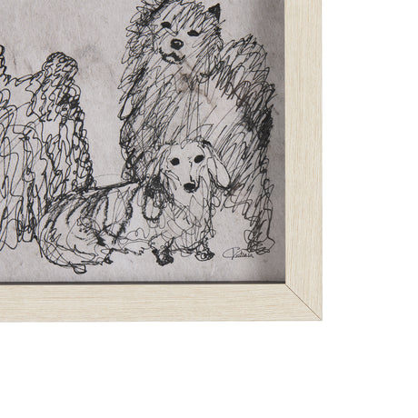 Three Buddies by Mercana Studio a Hand Embellished Textured Framed Art Print Matted under Glass from Mercana - Luna Furniture