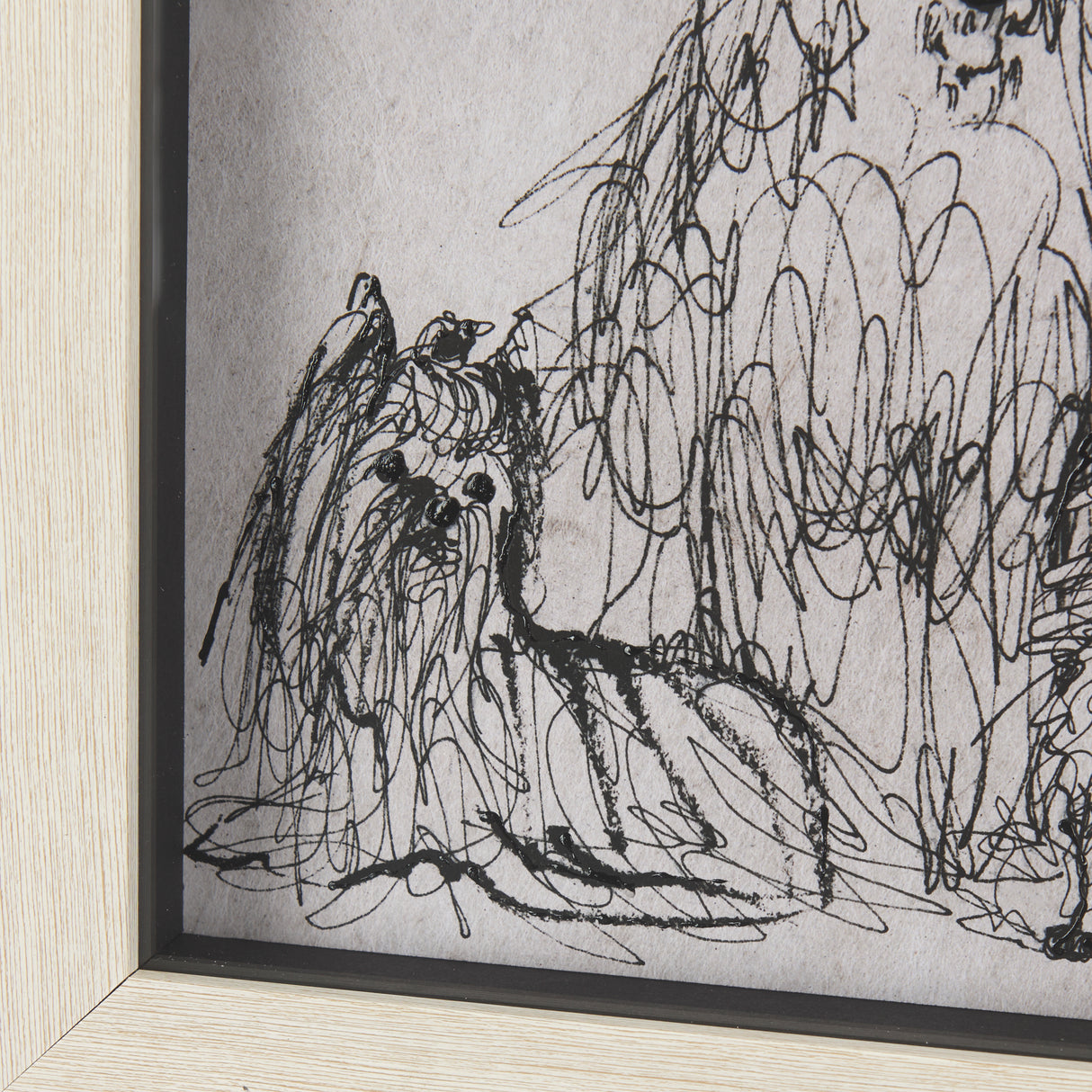 Three Buddies by Mercana Studio a Hand Embellished Textured Framed Art Print Matted under Glass from Mercana - Luna Furniture