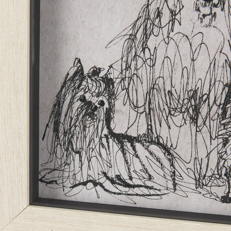 Three Buddies by Mercana Studio a Hand Embellished Textured Framed Art Print Matted under Glass from Mercana - Luna Furniture