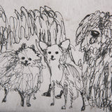 Three Buddies by Mercana Studio a Hand Embellished Textured Framed Art Print Matted under Glass from Mercana - Luna Furniture