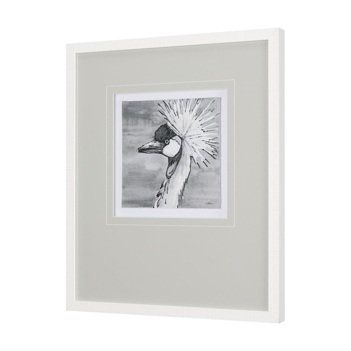 Bird Portrait Sketch II by Mercana Studio Hand Embellished Framed Art Print Matted under Glass from Mercana - Luna Furniture