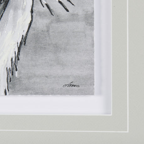 Bird Portrait Sketch II by Mercana Studio Hand Embellished Framed Art Print Matted under Glass from Mercana - Luna Furniture