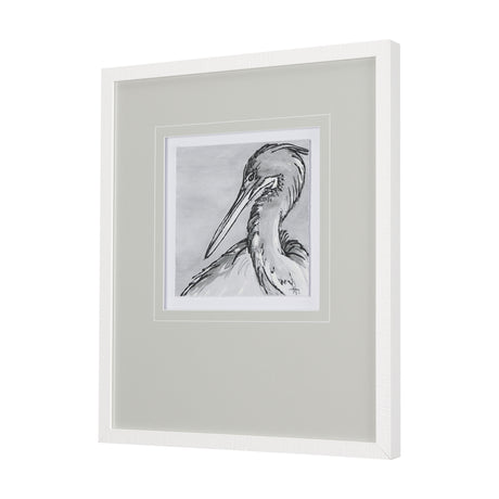Bird Portrait Sketch IV by Mercana Studio Hand Embellished Framed Art Print Matted under Glass from Mercana - Luna Furniture