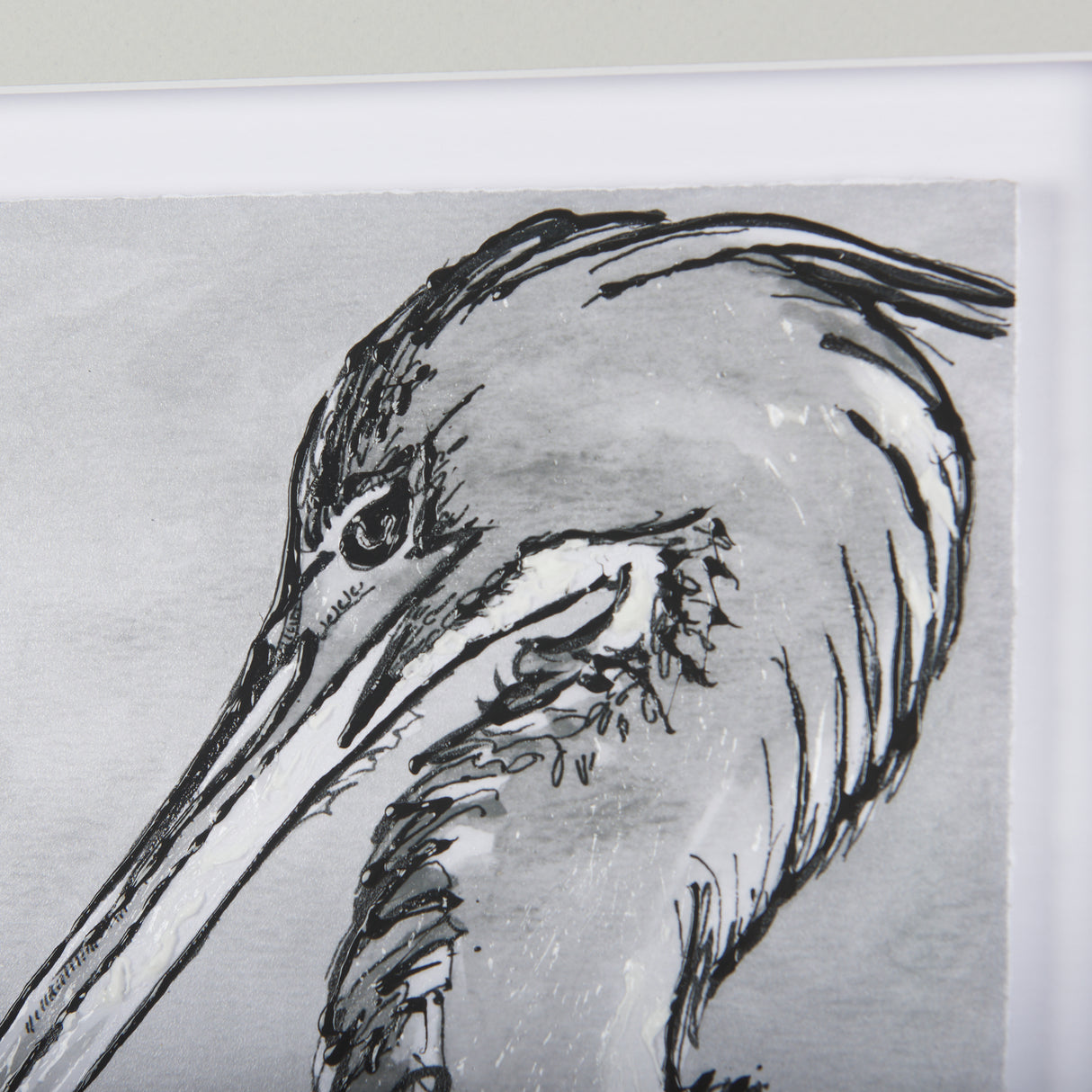 Bird Portrait Sketch IV by Mercana Studio Hand Embellished Framed Art Print Matted under Glass from Mercana - Luna Furniture