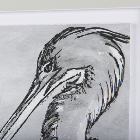 Bird Portrait Sketch IV by Mercana Studio Hand Embellished Framed Art Print Matted under Glass from Mercana - Luna Furniture