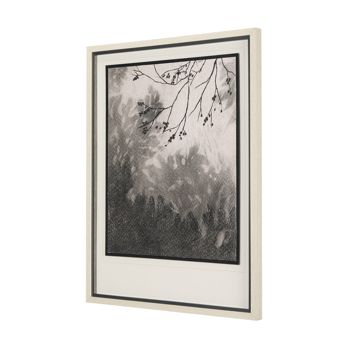 Leafy Shade II by Mercana Studio a Hand Embellished Textured Framed Art Print Matted under Glass from Mercana - Luna Furniture