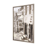 Old Lane II by Mercana Studio a Hand Embellished Textured Framed Art Print from Mercana - Luna Furniture