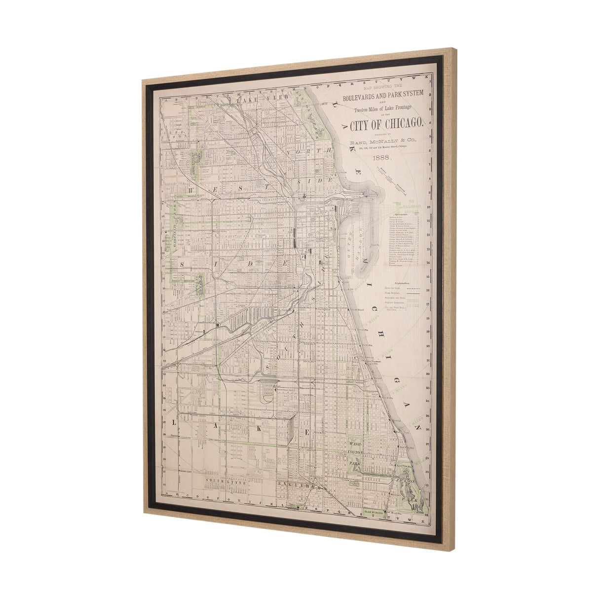 City of Chicago by Mercana Studio a Hand Embellished Textured Framed Art Print from Mercana - Luna Furniture