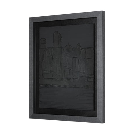 Shadow of the City I by Mercana Studio Hand Embellished Textured Framed Art Print Matted under Glass from Mercana - Luna Furniture