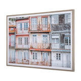 Porto Houses by Laura Marshall a Framed Photo Art Print Matted under Glass from Mercana - Luna Furniture