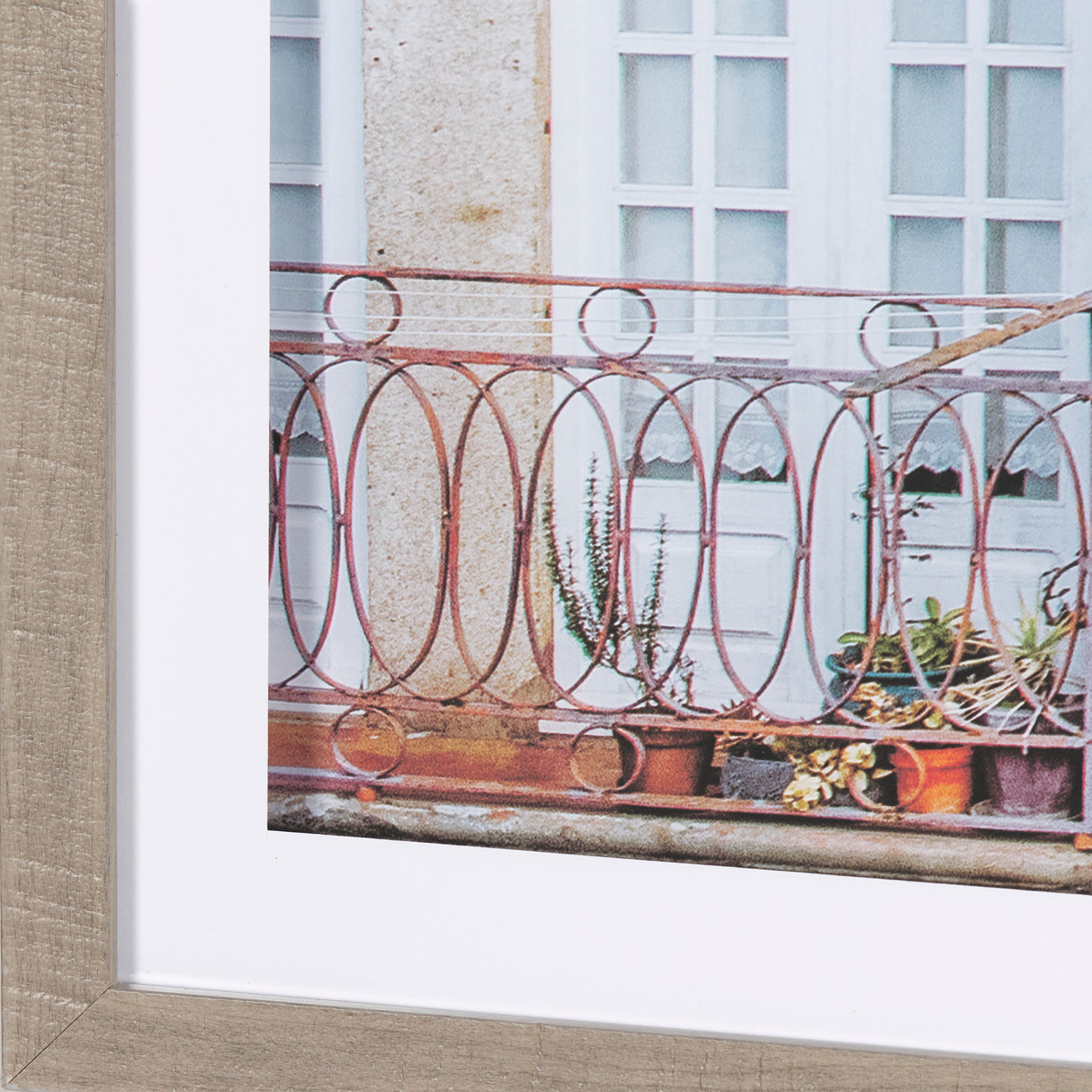 Porto Houses by Laura Marshall a Framed Photo Art Print Matted under Glass from Mercana - Luna Furniture