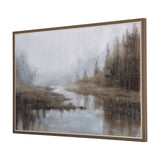 Morning Mist by Mercana Studio a Hand Embellished Textured Framed Canvas from Mercana - Luna Furniture