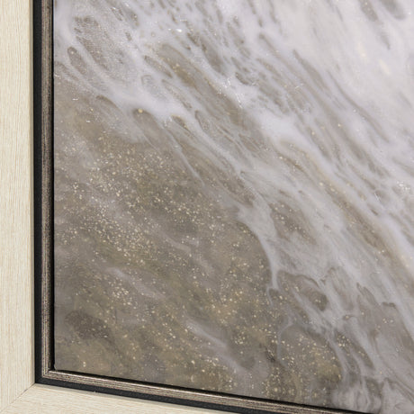 Sandy Waves IV by Mercana Studio a Hand Embellished Textured Framed Canvas from Mercana - Luna Furniture