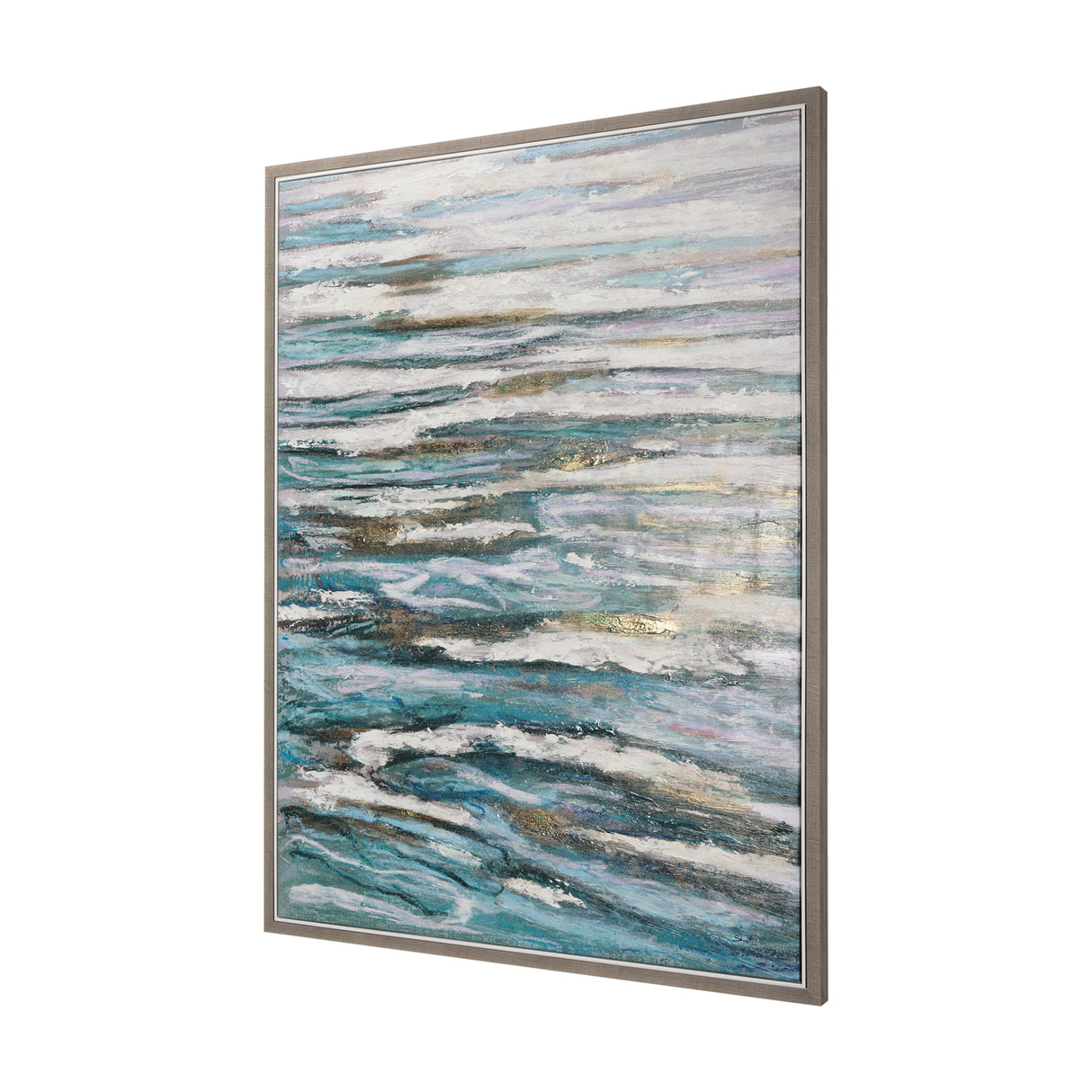 Sunshine Glare on The Waves I by Mercana Studio a Hand Embellished Textured Framed Canvas from Mercana - Luna Furniture