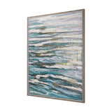 Sunshine Glare on The Waves I by Mercana Studio a Hand Embellished Textured Framed Canvas from Mercana - Luna Furniture