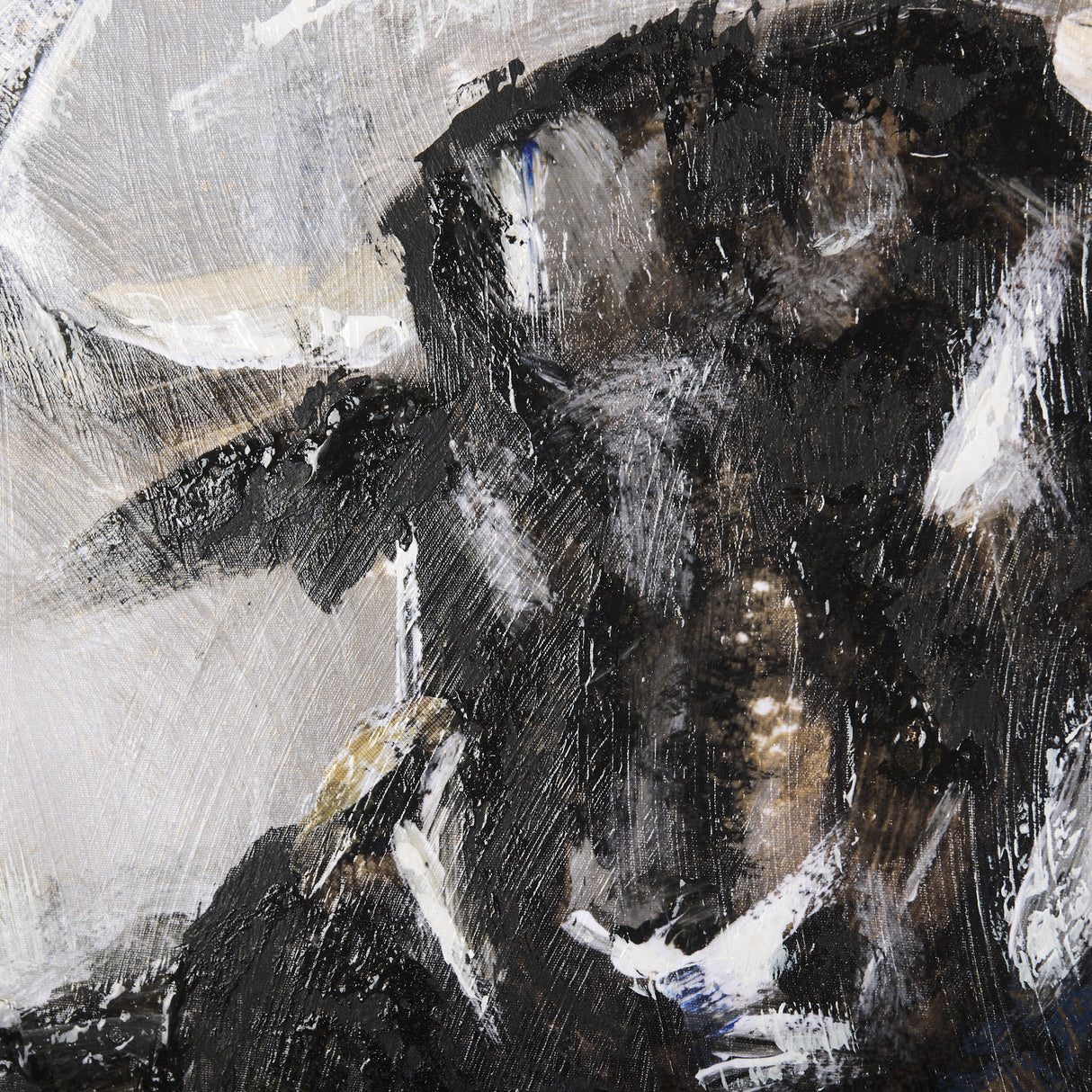 Bull by Mercana Studio a Hand Embellished Textured Framed Canvas from Mercana - Luna Furniture