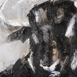 Bull by Mercana Studio a Hand Embellished Textured Framed Canvas from Mercana - Luna Furniture