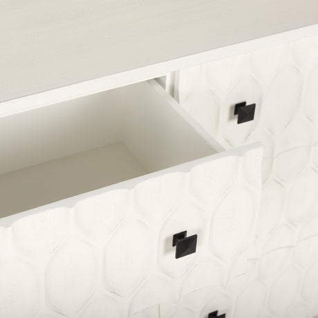 Savannah White Fir Veneer w/ Gray Metal 6-Drawer Sideboard from Mercana - Luna Furniture