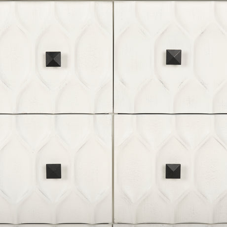 Savannah White Fir Veneer w/ Gray Metal 6-Drawer Sideboard from Mercana - Luna Furniture