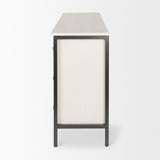 Savannah White Fir Veneer w/ Gray Metal 6-Drawer Sideboard from Mercana - Luna Furniture