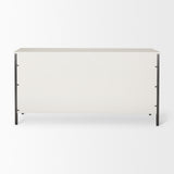 Savannah White Fir Veneer w/ Gray Metal 6-Drawer Sideboard from Mercana - Luna Furniture
