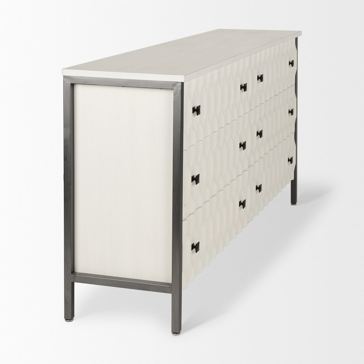 Savannah White Fir Veneer w/ Gray Metal 6-Drawer Sideboard from Mercana - Luna Furniture