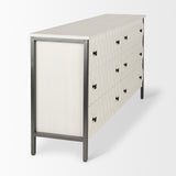 Savannah White Fir Veneer w/ Gray Metal 6-Drawer Sideboard from Mercana - Luna Furniture