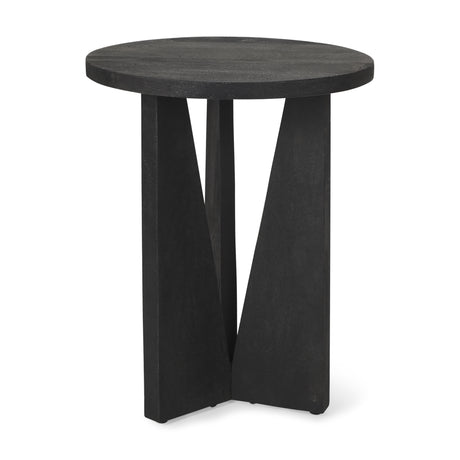Mattius Black Wood Accent Table from Mercana - Luna Furniture
