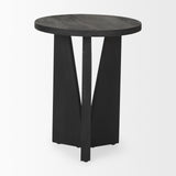 Mattius Black Wood Accent Table from Mercana - Luna Furniture