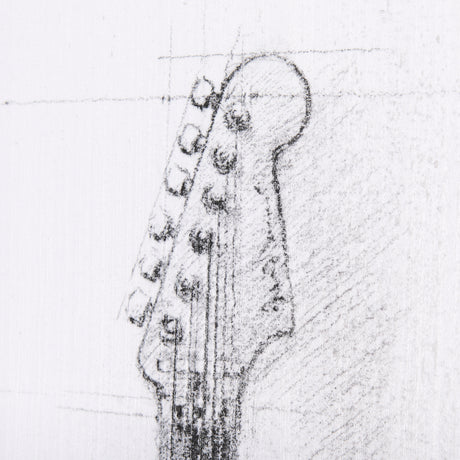 Guitar I by Mercana Studio a Hand Embellished Textured Canvas from Mercana - Luna Furniture