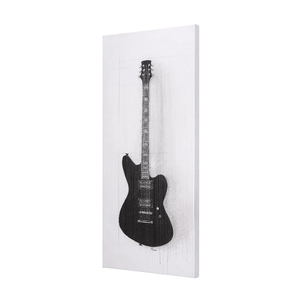 Guitar II by Mercana Studio a Hand Embellished Textured Canvas from Mercana - Luna Furniture