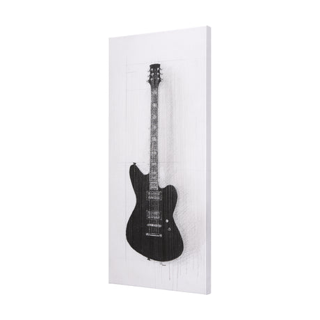 Guitar II by Mercana Studio a Hand Embellished Textured Canvas from Mercana - Luna Furniture