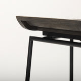 Givens 24.25"H Seat Height Black Wood Seat Black Frame Stool from Mercana - Luna Furniture