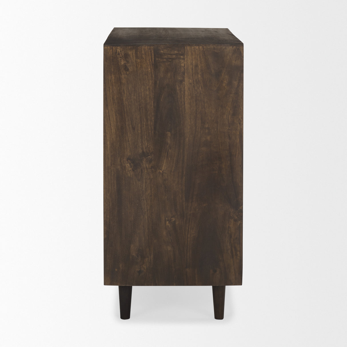 Tucker Dark Brown Wood w/ Carved Arch Pattern 2 Door Cabinet from Mercana - Luna Furniture