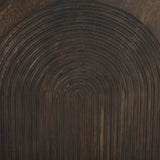 Tucker Dark Brown Wood w/ Carved Arch Pattern 2 Door Cabinet from Mercana - Luna Furniture