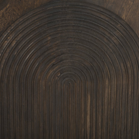 Tucker Dark Brown Wood w/ Carved Arch Pattern 2 Door Cabinet from Mercana - Luna Furniture