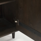 Tucker Dark Brown Wood w/ Carved Arch Pattern 2 Door Cabinet from Mercana - Luna Furniture