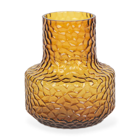 Jolene 7" Amber Waterglass Glass Vase from Mercana - Luna Furniture