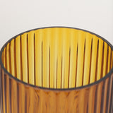 Dawn 8" Ribbed Amber Glass Vase from Mercana - Luna Furniture
