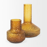 Jolene 7" Amber Waterglass Glass Vase from Mercana - Luna Furniture
